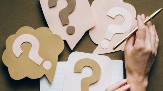 question marks on paper crafts